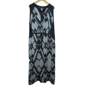 Pure Energy Women's Dress Black Size 2X Sleeveless Maxi Dress Snake Print